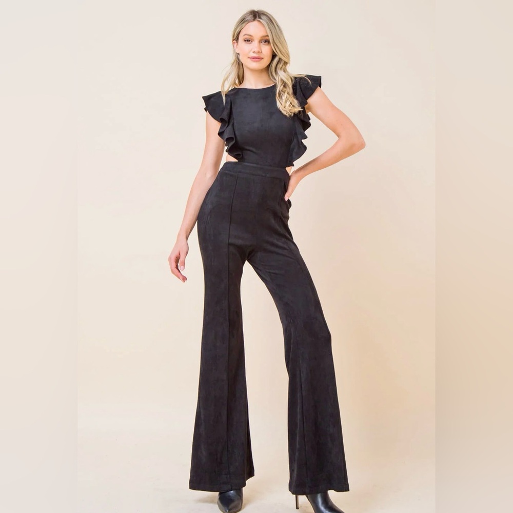 NWOT Flying Tomato Black Sensational Sweetheart Jumpsuit Size Medium